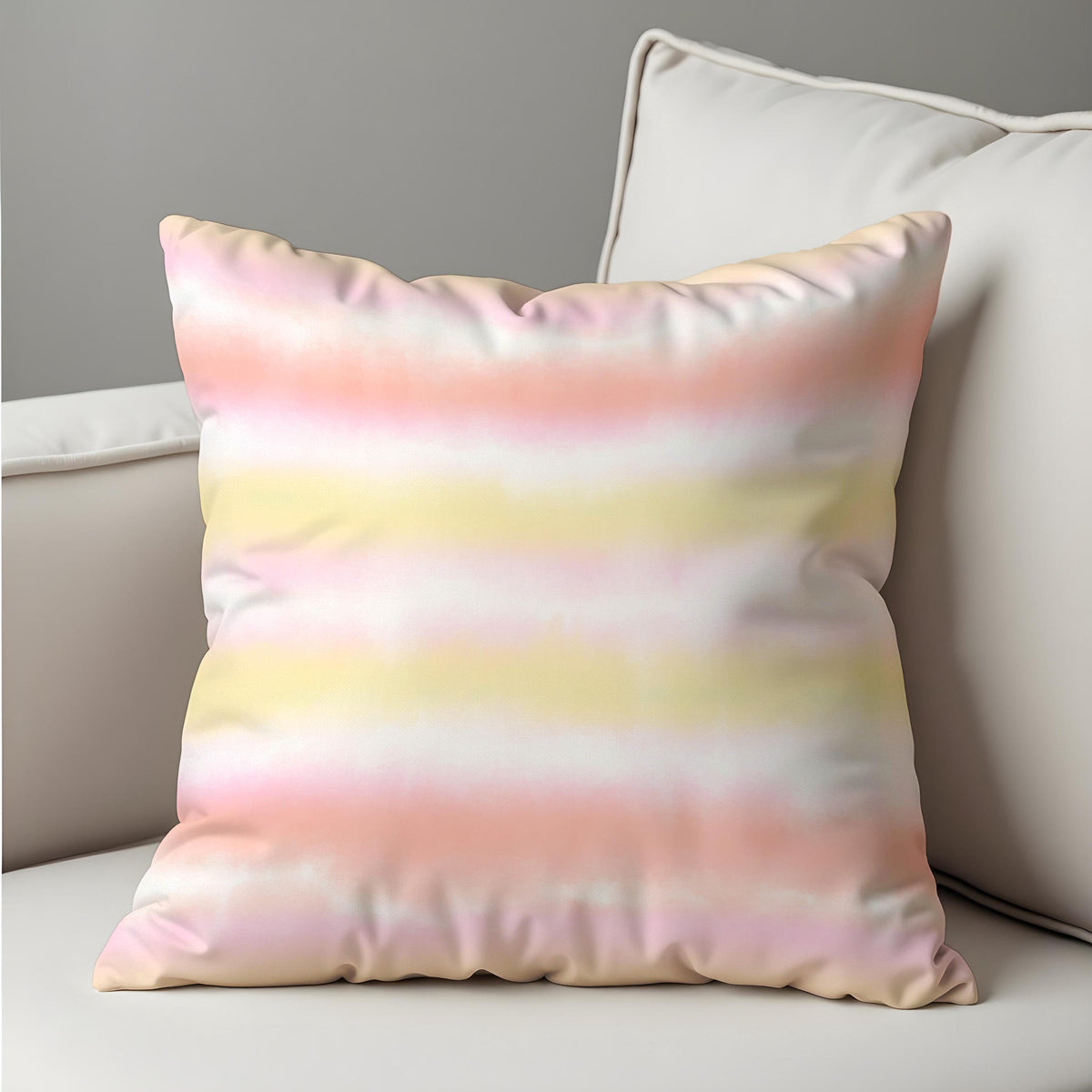 Pastel Ombre Cushion Cover, Striped Throw Pillow Case