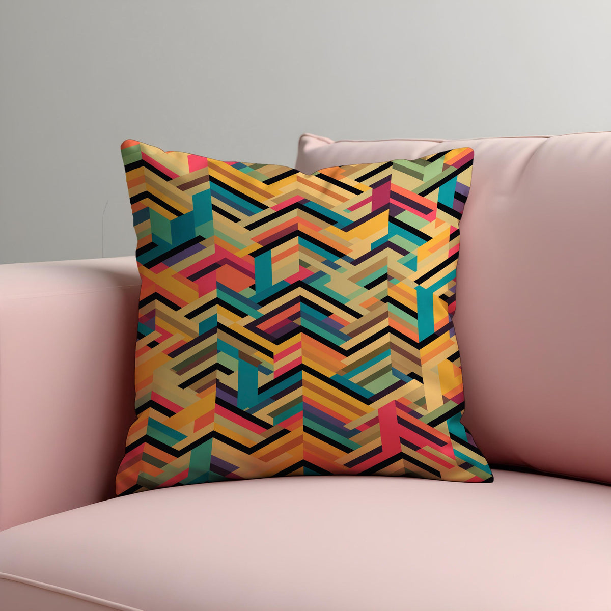 Multicolor Chevron Cushion Cover, Throw Pillow Case