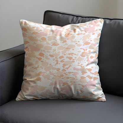 Blush Pink Splatter Pillow Cover, Abstract Cushion Case