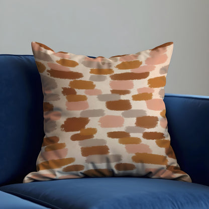 Earth Tone Brushstroke Cushion Cover, Modern Abstract Pillow Cover
