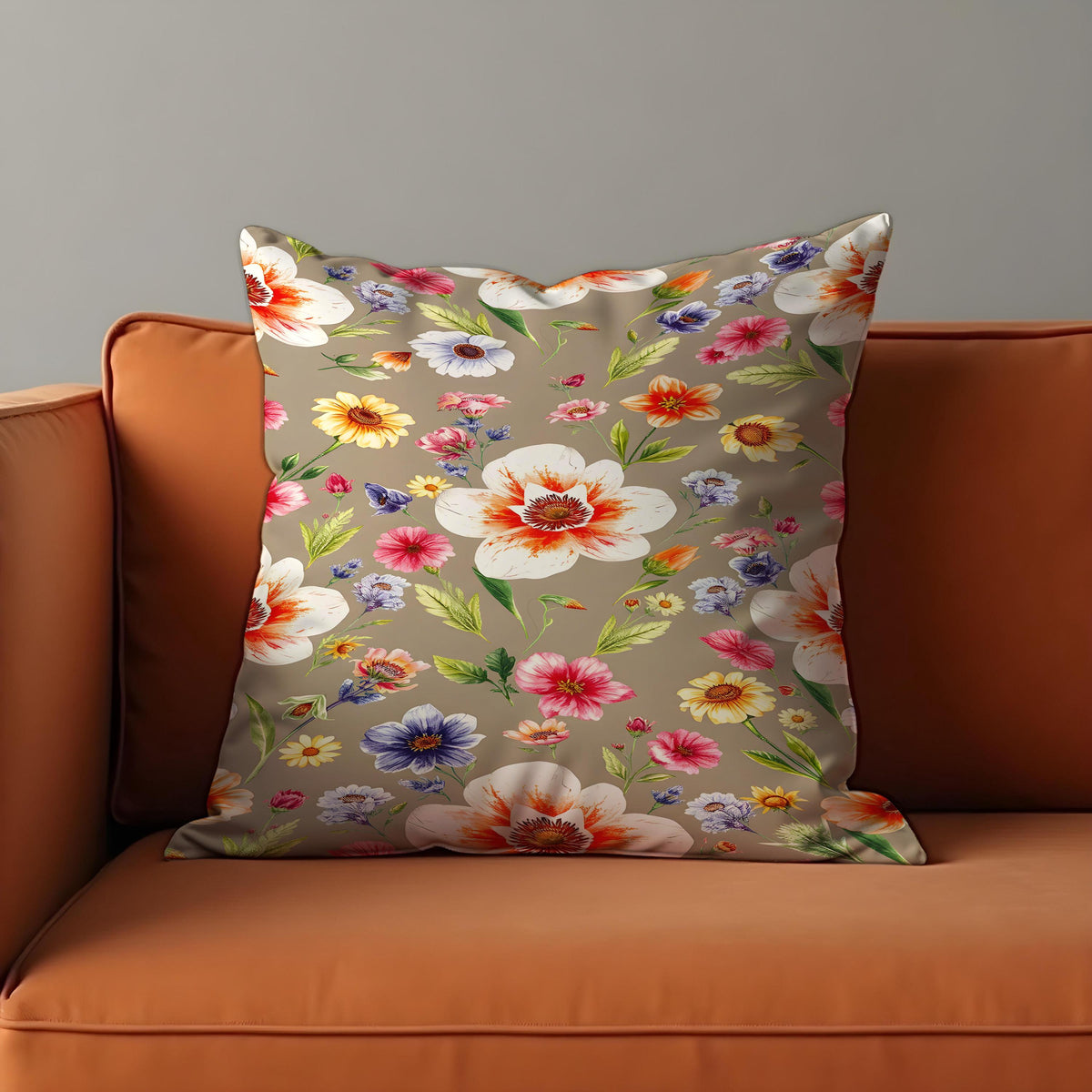 Classic Floral Cushion Cover, Cottage Garden Pillow Case