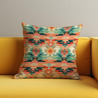 Colorful Southwestern Cushion Cover, Aztec Tribal Pattern Pillow Case