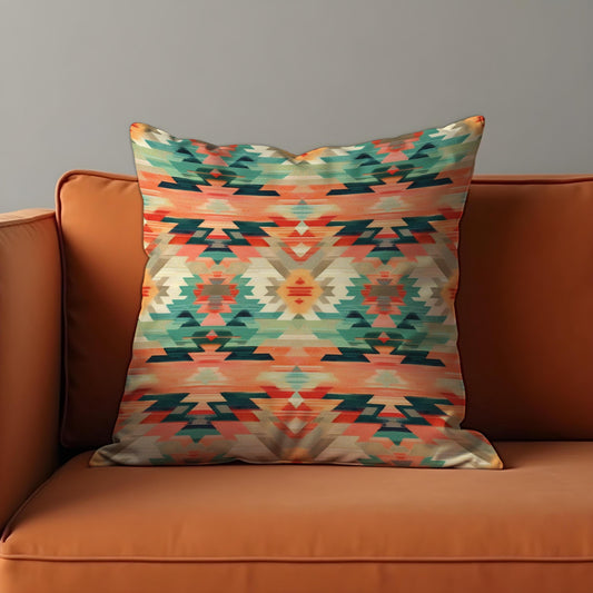 Colorful Southwestern Cushion Cover, Aztec Tribal Pattern Pillow Case