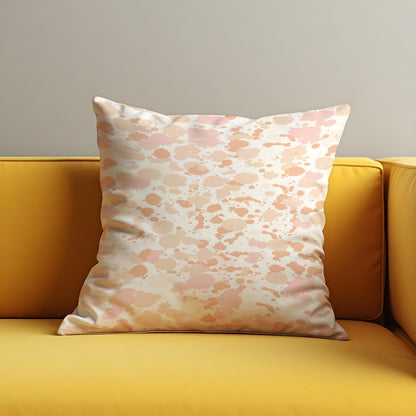 Blush Pink Splatter Pillow Cover, Abstract Cushion Case