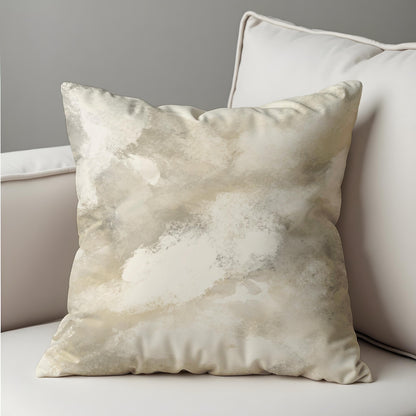 Neutral Beige Watercolor Cushion Cover, Minimalist Abstract Pillow Case