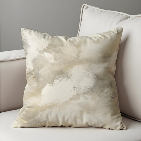 Neutral Beige Watercolor Cushion Cover, Minimalist Abstract Pillow Case