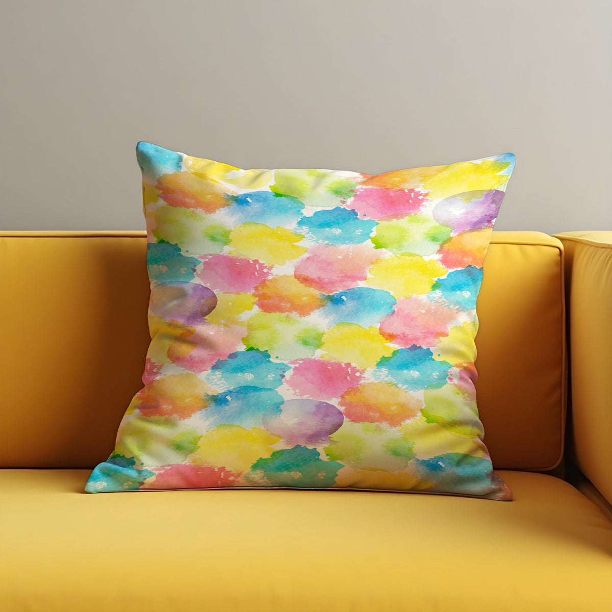 Watercolor Splatter Throw Pillow Cover, Cushion Case