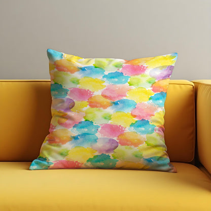 Watercolor Splatter Throw Pillow Cover, Cushion Case