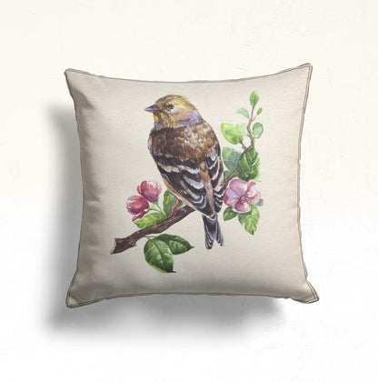 Bird, Butterfly Spring Cushion Cover, Tropical Parrots, Flowers