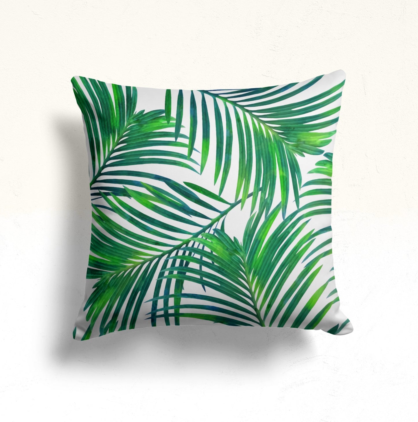Green Leaf Mandala Cushion Cover, Abstract Leaves Design