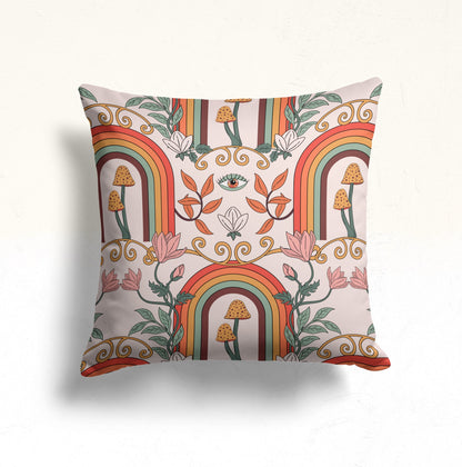 Pastel, Watercolor Garden Cushion Cover, Mystical Eyes Dekor
