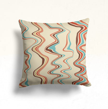 Vintage Checkered Pattern Cushion Cover, Retro Floral Squares