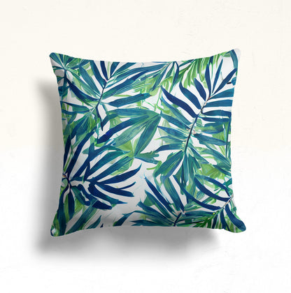 Green Leaf Mandala Cushion Cover, Abstract Leaves Design