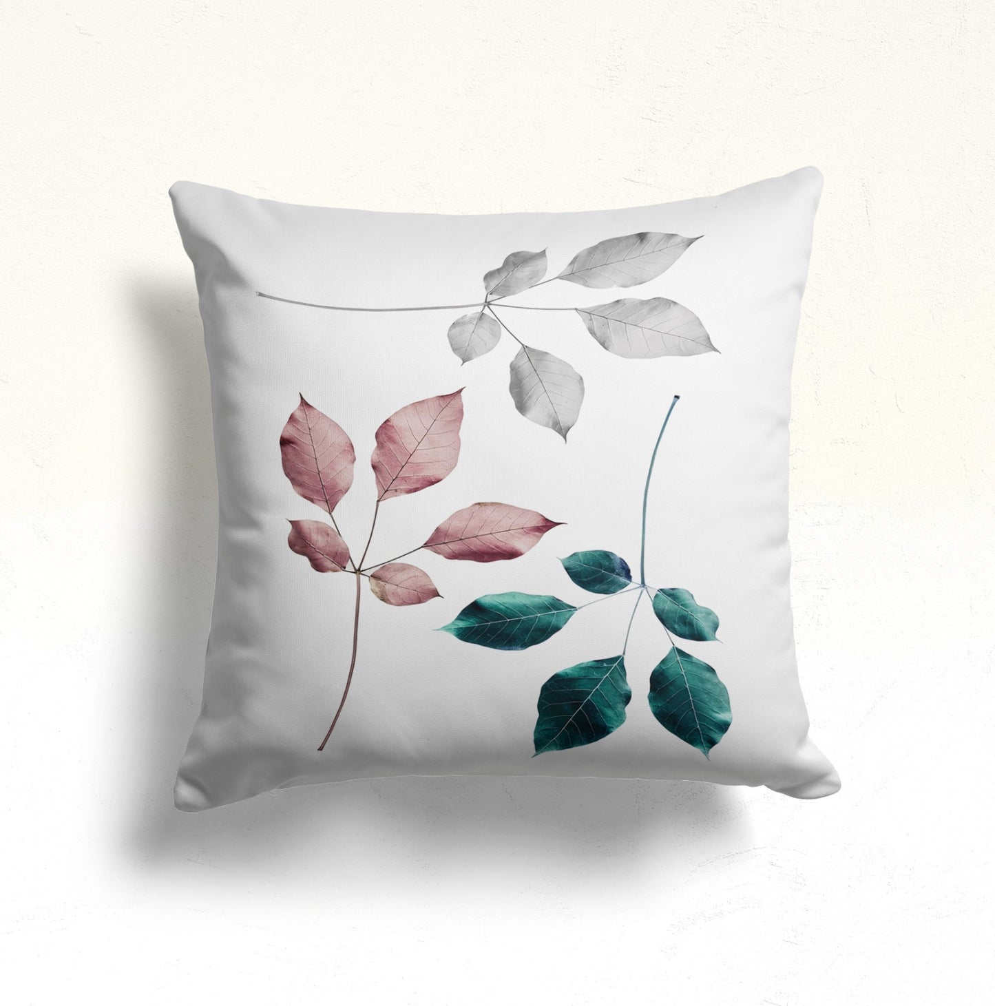 Minimalist Botanical Cushion Cover, Pastel Monstera Dreams