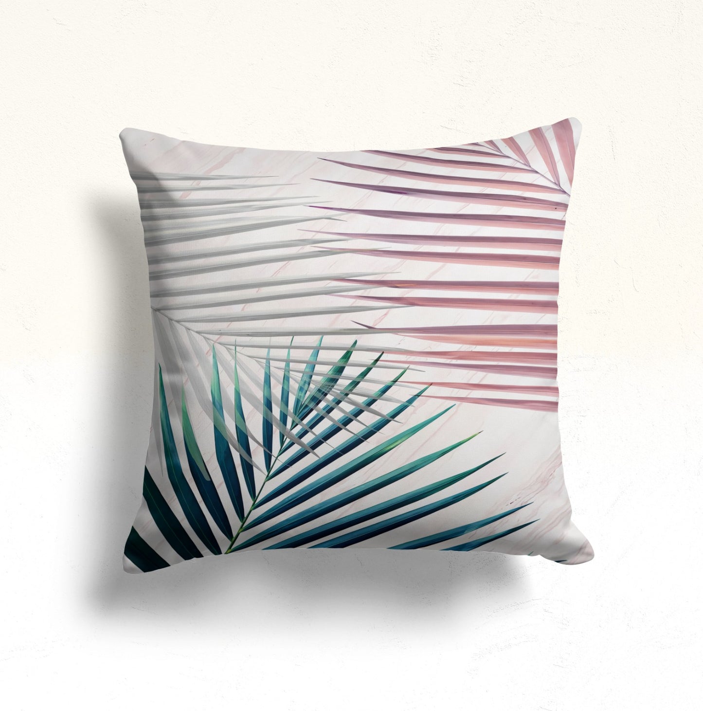 Minimalist Botanical Cushion Cover, Pastel Monstera Dreams