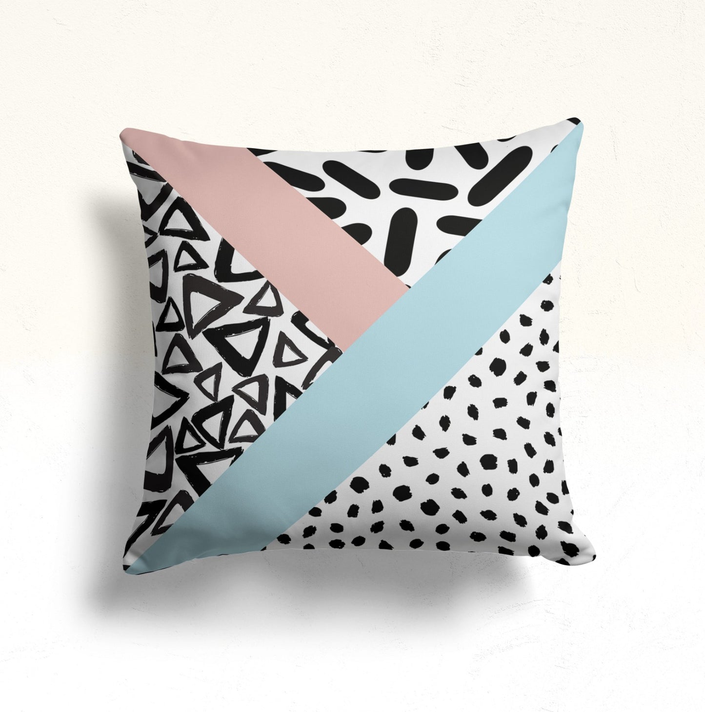Minimalist Botanical Cushion Cover, Pastel Monstera Dreams