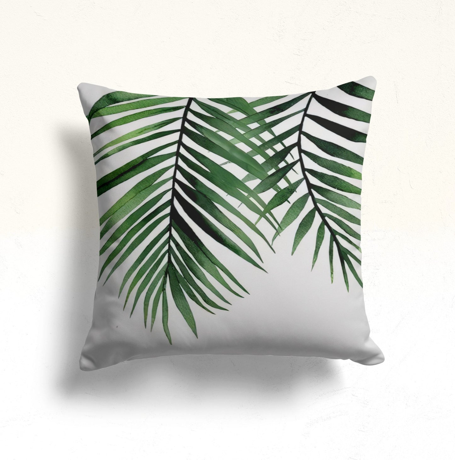 Green Leaf Mandala Cushion Cover, Abstract Leaves Design