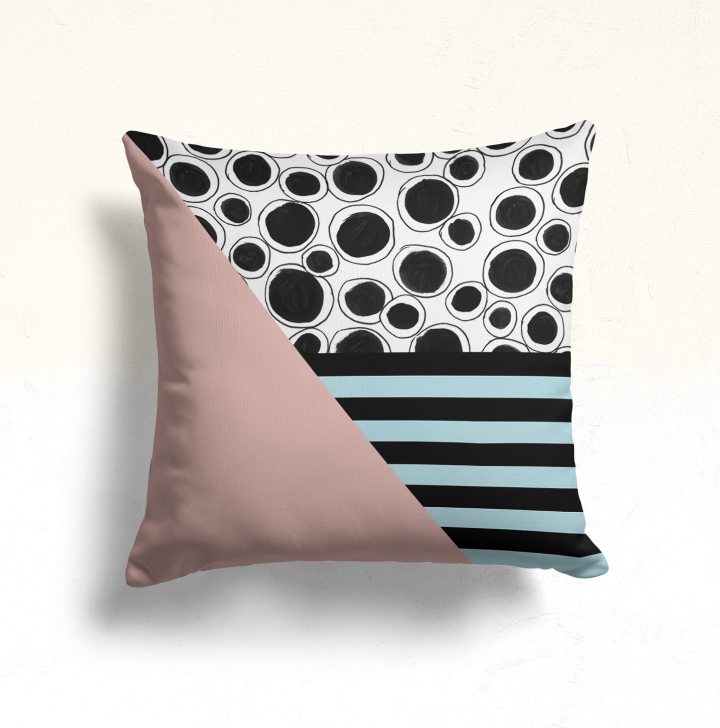 Minimalist Botanical Cushion Cover, Pastel Monstera Dreams