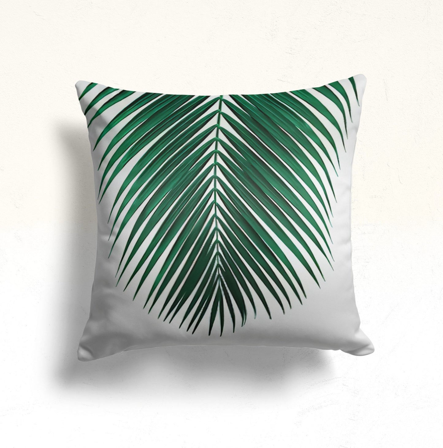 Green Leaf Mandala Cushion Cover, Abstract Leaves Design