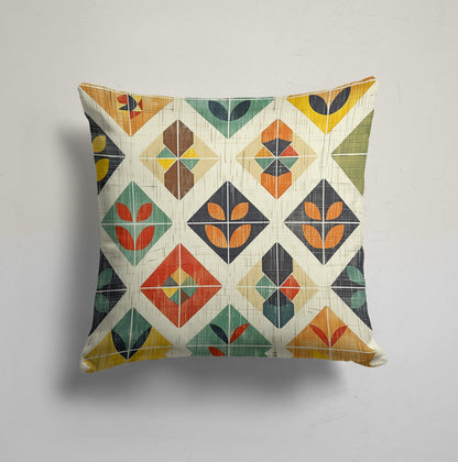 Modern Tree Silhouette Cushion Cover, Triangular Geometric Decor