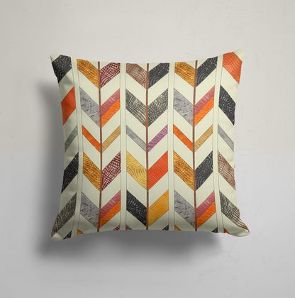 Modern Tree Silhouette Cushion Cover, Triangular Geometric Decor