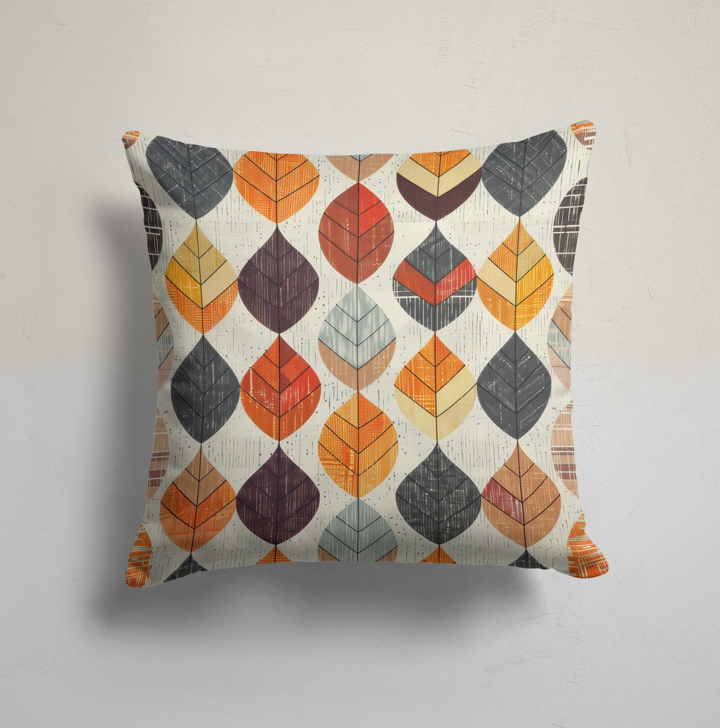 Modern Tree Silhouette Cushion Cover, Triangular Geometric Decor