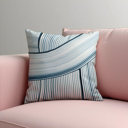 Navy White Stripe Cushion Cover, Modern Pillow Case