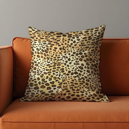 Leopard Print Throw Cushion Cover, Bold Animal Pattern Pillow Cover