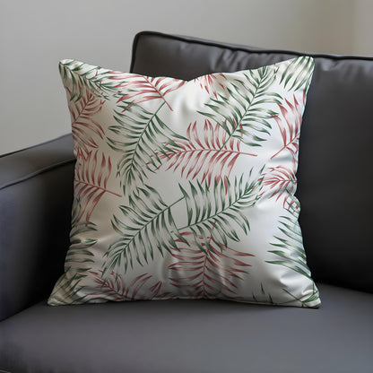 Tropical Palm Leaf Cushion Cover, Botanical Throw Pillow Cover
