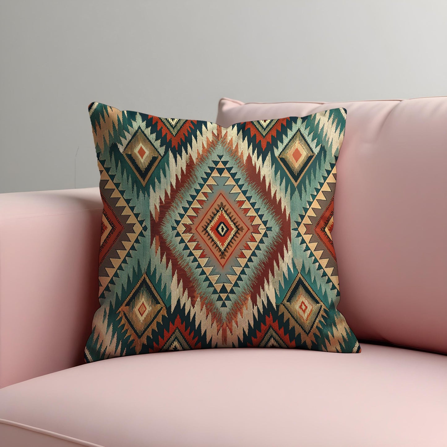 Southwestern Cushion Cover, Bold Aztec Geometric Pattern Pillow Case