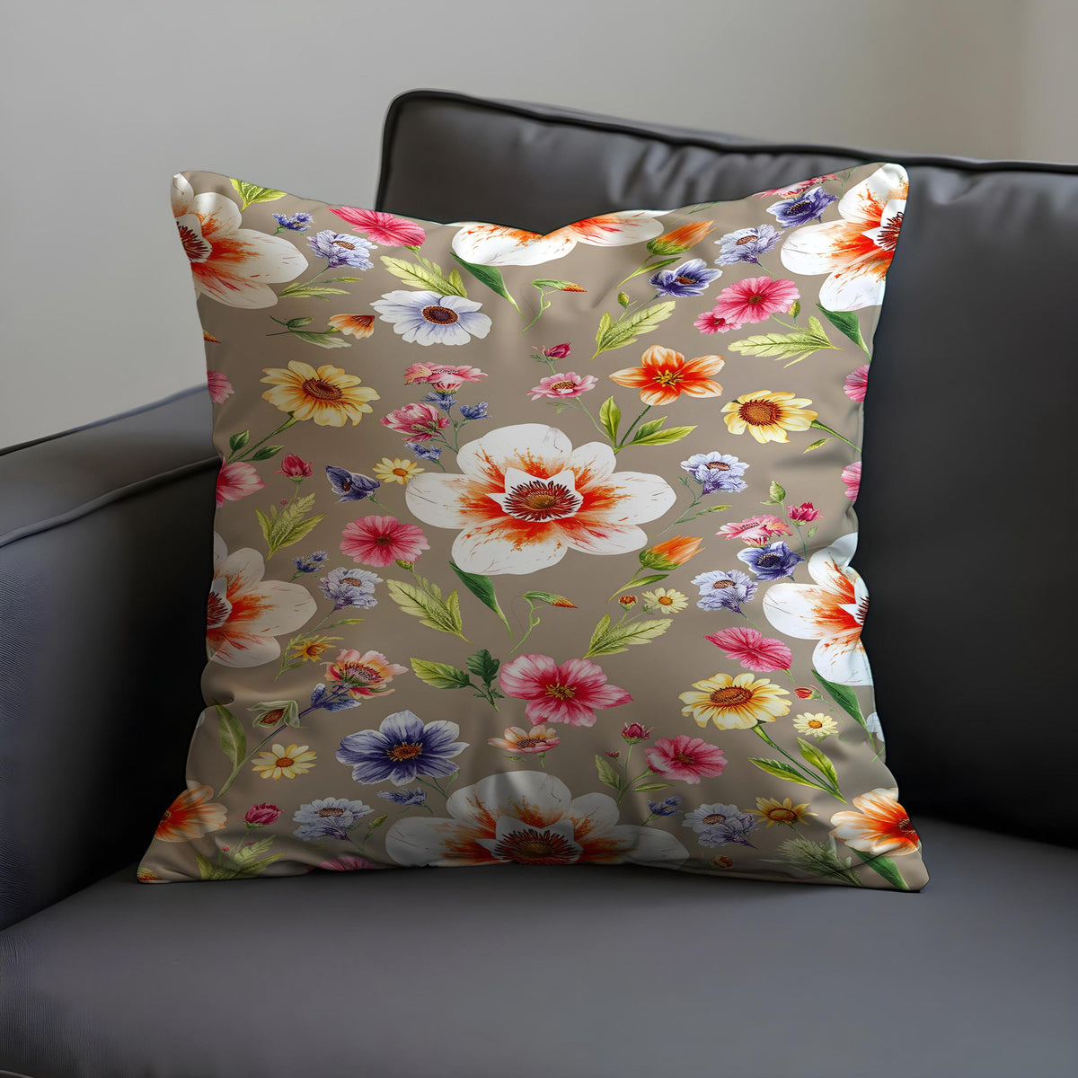 Classic Floral Cushion Cover, Cottage Garden Pillow Case