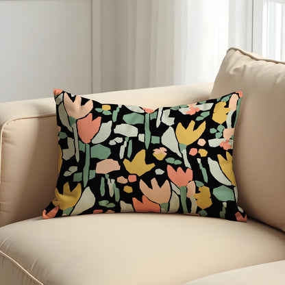 Bold Floral Cushion Cover, Modern Abstract Tulip Pillow Case