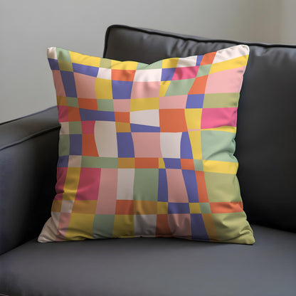 Colorful Patchwork Throw Pillow Cover, Cushion Case