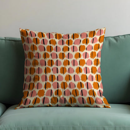 Abstract Dot Cushion Cover,Paint Brush Circle Pattern Pillow Case