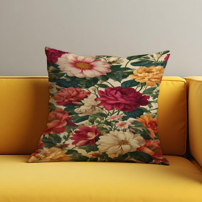 Classsic Floral Cushion Cover, Botanical Flower Throw Pillow Case