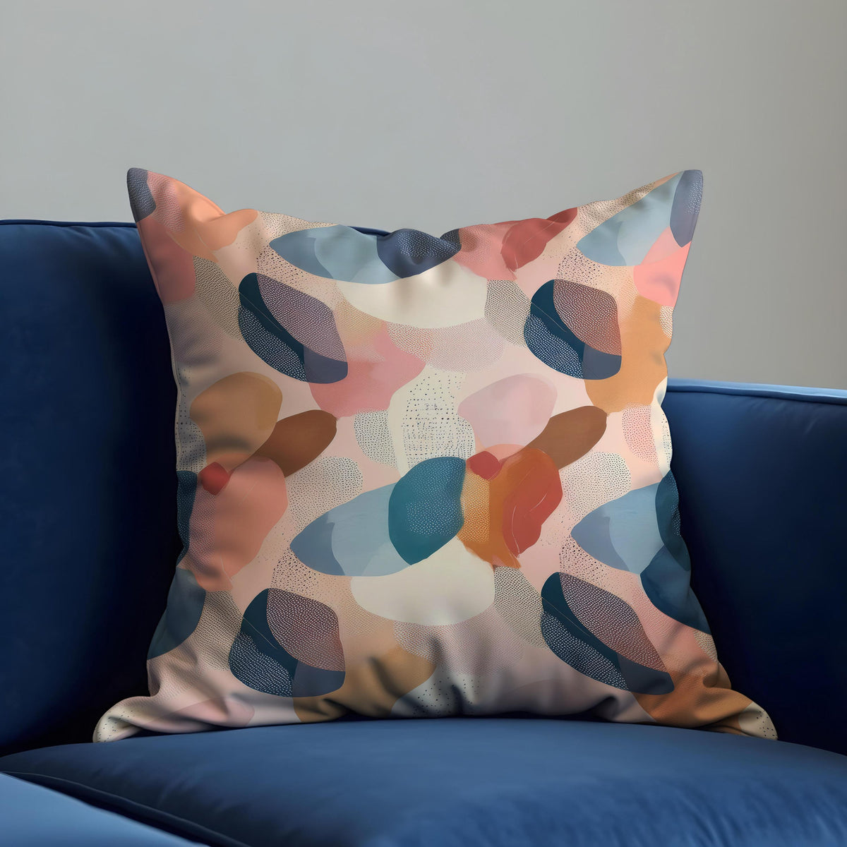 Soft Pastel Abstract Throw Pillow Cover, Modern Cushion Case