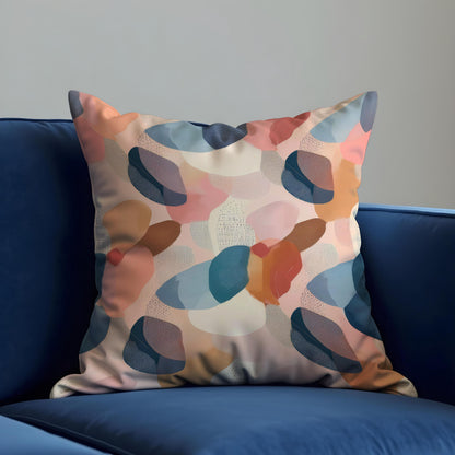 Soft Pastel Abstract Throw Pillow Cover, Modern Cushion Case