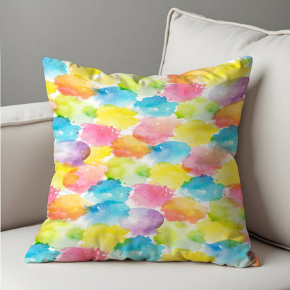 Watercolor Splatter Throw Pillow Cover, Cushion Case