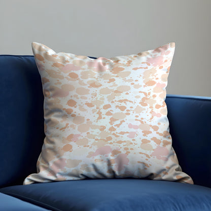 Blush Pink Splatter Pillow Cover, Abstract Cushion Case