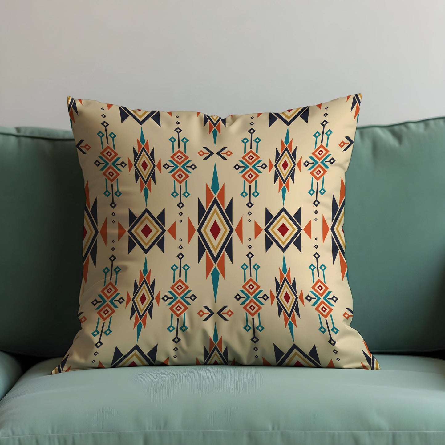Southwestern Tribal Cushion Cover, Aztec Geometric Print Pillow Case
