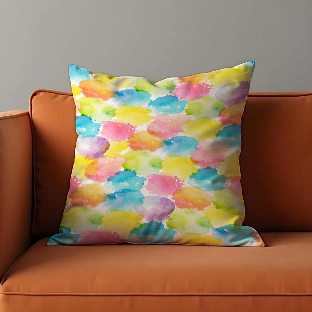 Watercolor Splatter Throw Pillow Cover, Cushion Case