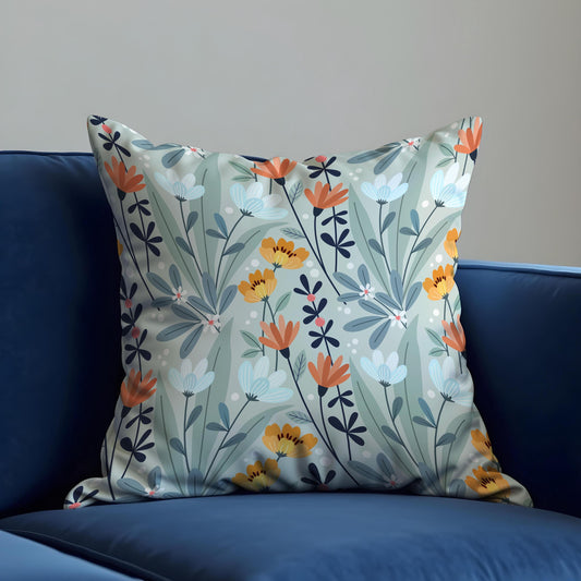 Spring Floral Throw Cushion Cover, Modern Colorful Pillow Cover