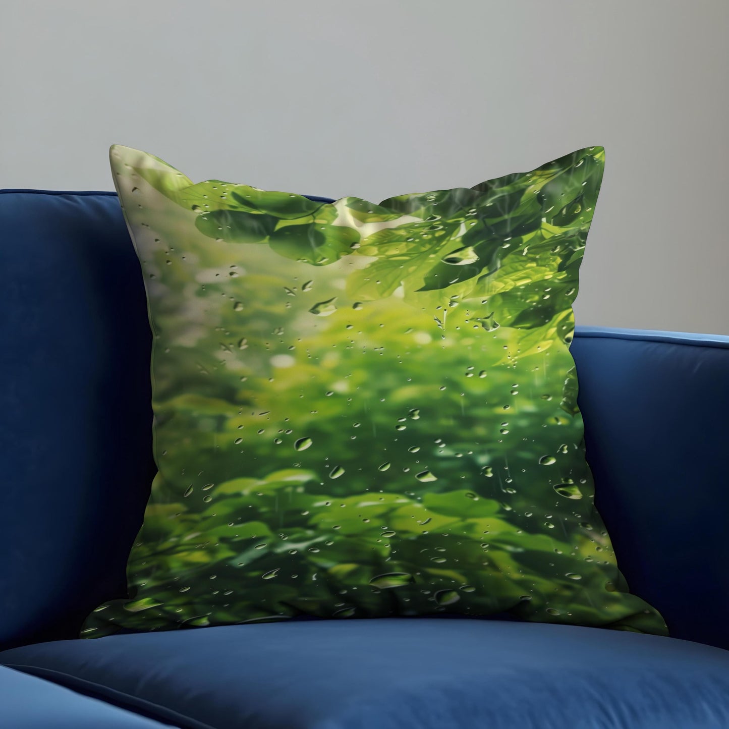 Green Rainforest Cushion Cover, Nature Inspired Throw Pillow Case