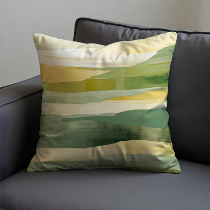 Earthy Landscape Cushion Cover, Abstract Nature Throw Pillow Cover