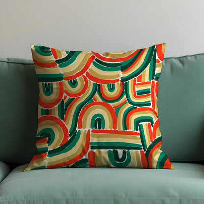 Colorful Abstract Rainbow Cushion Cover, Brushstroke Pillow Case