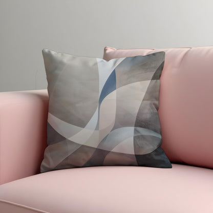 Neutral Wave Cushion Cover, Minimal Throw Pillow Case
