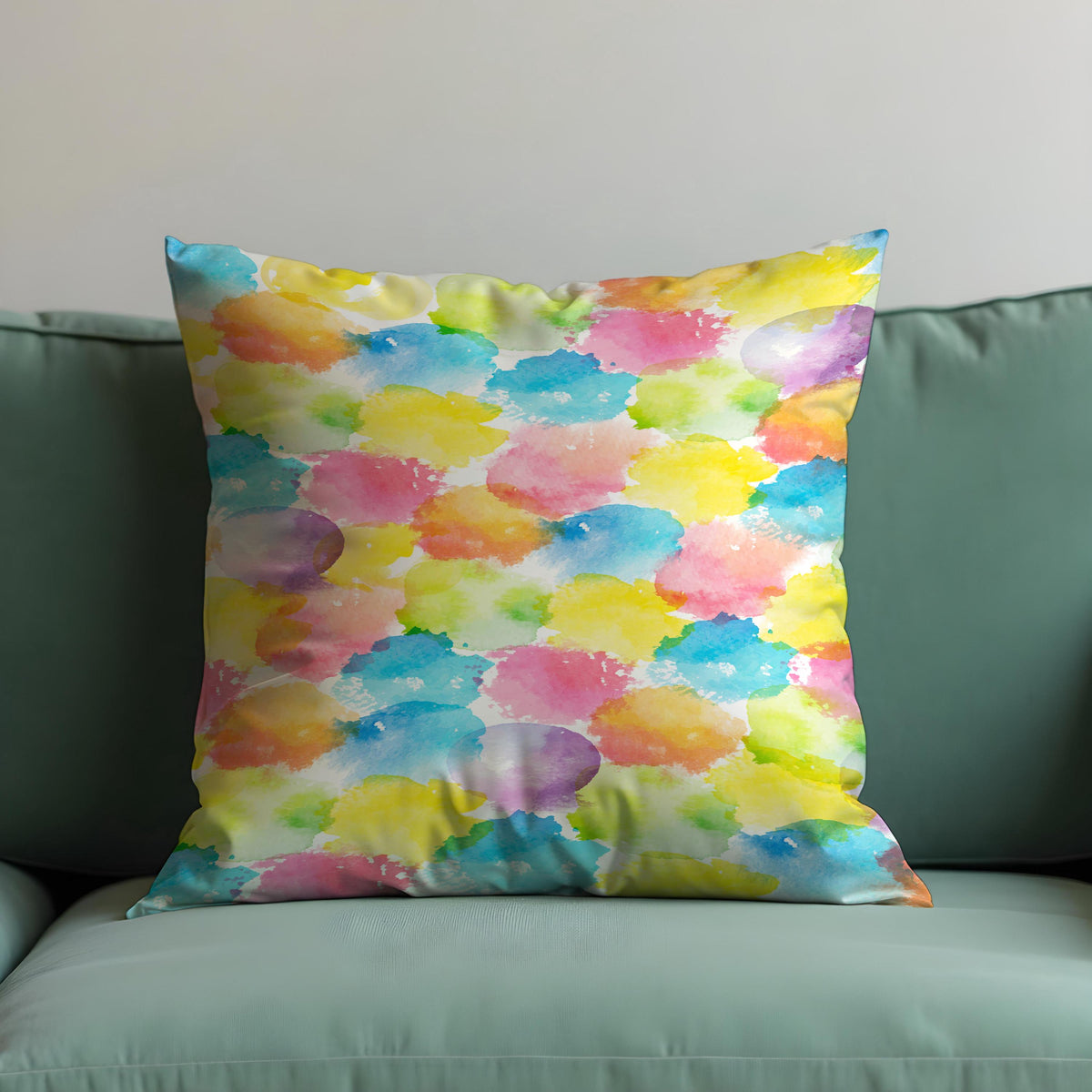 Watercolor Splatter Throw Pillow Cover, Cushion Case