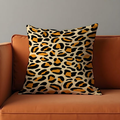 Wild Jungle Cushion Cover, Bold Leopard Safari Throw Pillow Cover