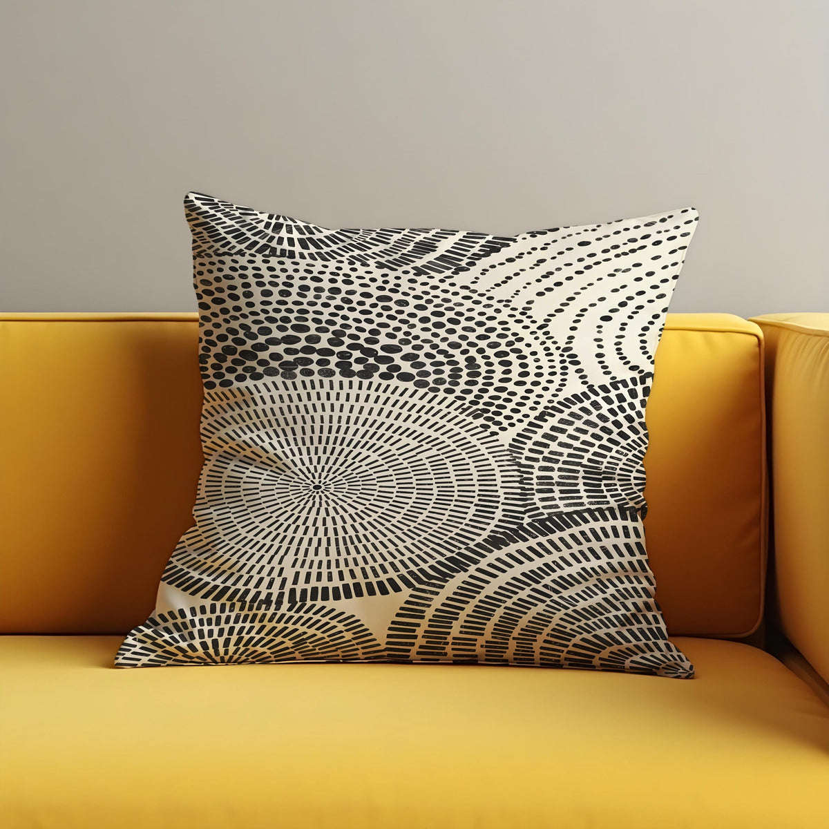 Black and White Cushion Cover, Geometric Pillow Case