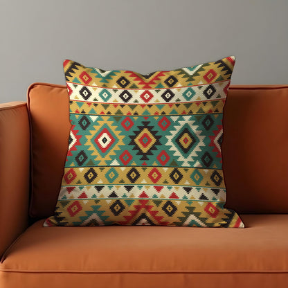 Boho Southwestern Throw Pillow Cover, Geometric Cushion